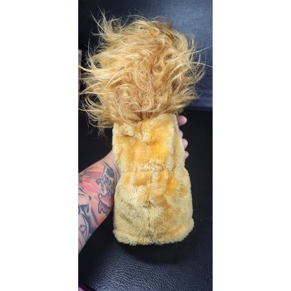 Vintage Driver Pebble Beach Lion Plush Golf Club Head Cover Cool Retro